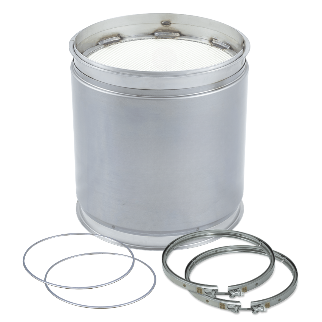 Diesel Particulate Filter DPF with Clamps and Gaskets Compatible with Mack - Volvo MP7/MP8 Replaces 20864558, 21905492, 85001353, 85001367