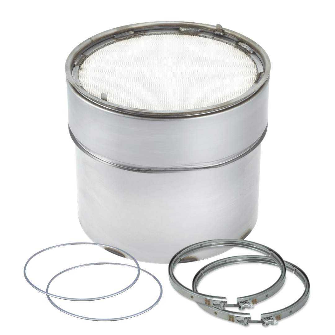 Diesel Particulate Filter DPF with Clamps and Gaskets Compatible with Mack - Volvo D11, D13, D16 Replaces 20864127, 21850658, 85000726, Q621938