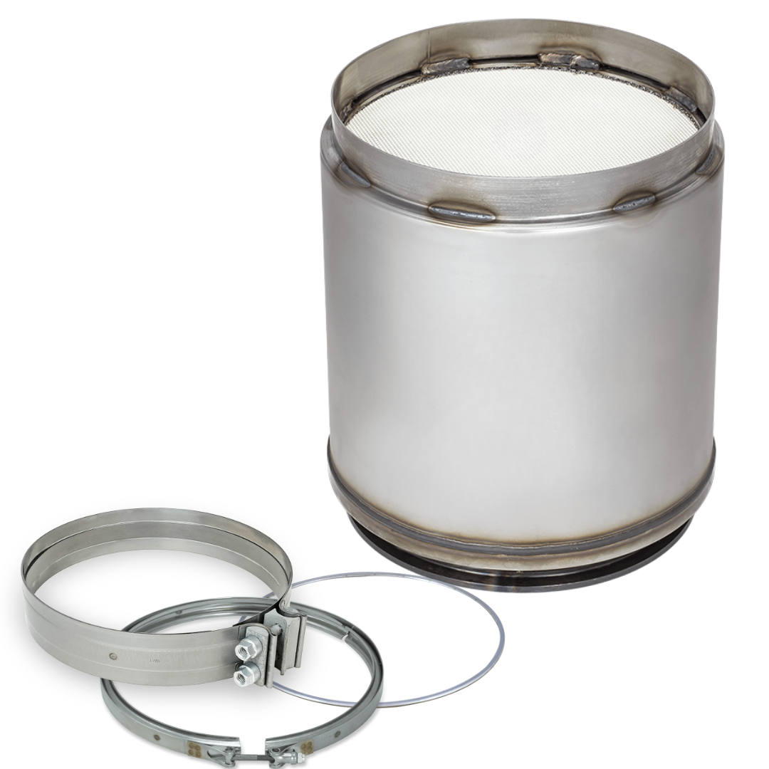 Diesel Particulate Filter DPF with Clamps and Gaskets Compatible with Detroit Diesel DD13, DD15 Replaces  A6804910494, 6804910494, A000490369, A0004903692, A6804903692, EA6804910494