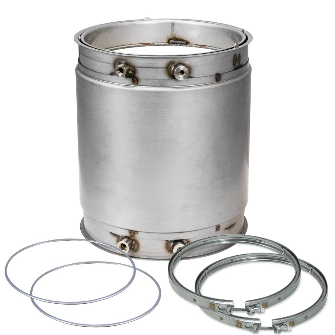 Diesel Particulate Filter DPF with Clamps and Gaskets Compatible with Cummins ISX, Navistar, Paccar Replaces 5283286, 5271529, 5295609, 5579295, 2274611, 1906311, 2510795C91, 5011031R91