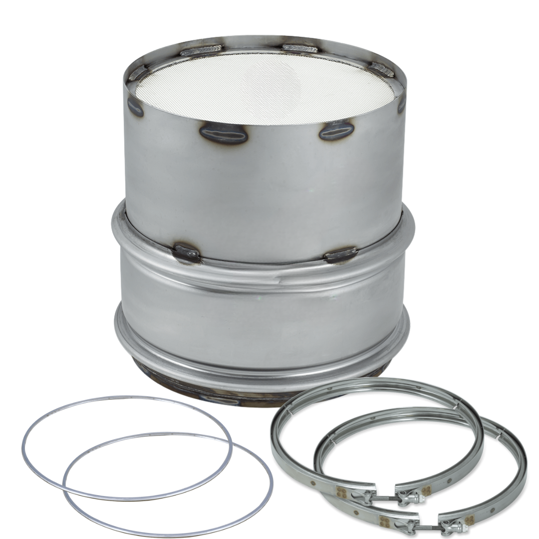 Diesel Particulate Filter DPF with Clamps and Gaskets Compatible with Mack - Volvo MP8, D13 Replaces  21756428, 21756429, 22413830, 22413832, 22810502, 22810503