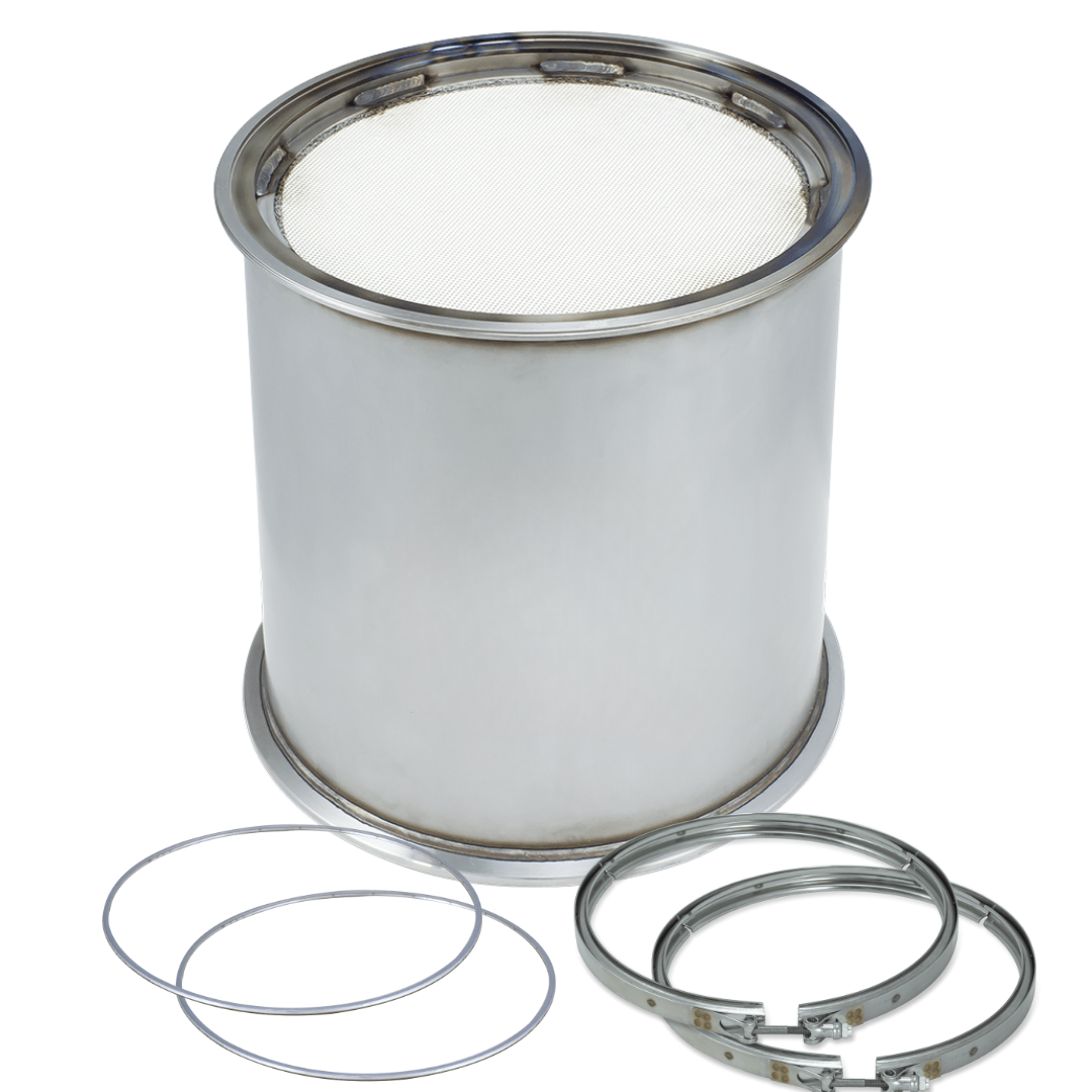 Diesel Particulate Filter DPF with Clamps and Gaskets Compatible with Mack - Volvo MP7 Replaces 20231111, 20869859, 20992181, 21048577, 21246955, 21804785, 21817835, 85000899, 85003793, 85125682
