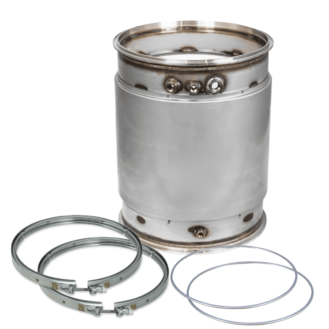 Diesel Particulate Filter DPF with Clamps and Gaskets Compatible with Detroit Diesel DD13/DD15 Repalces A6804910794, 4903492, 14907192, 6804910794, A0004903492, A0014904092
