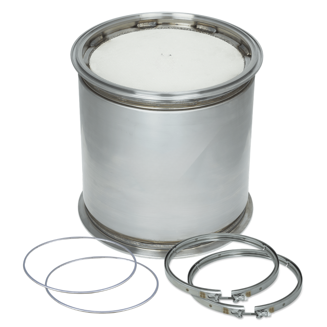 Diesel Particulate Filter DPF with Clamps and Gaskets Compatible with Mack - Volvo MP7 Replaces 21395825, 85124613