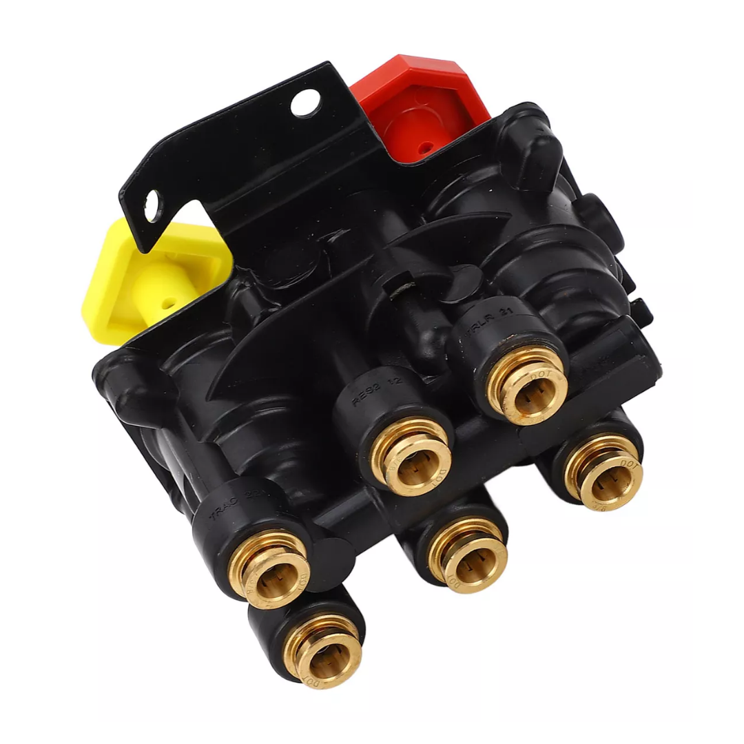 KN20619 MV 3 Dash Air Brake Control Valve - Trailer Parking Brake Dual Valves for Truck and Trailer Compatible with Volvo Freightliner Haldex Replacing Part Numbers 20560009 85123221 20523171 RKN20619