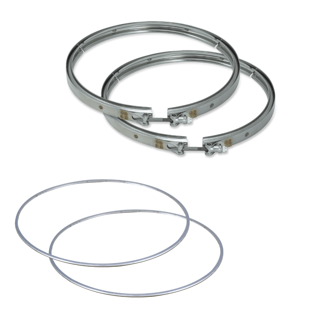 Diesel Particulate Filter DPF with Clamps and Gaskets Compatible with Mack - Volvo MP8, D13 Replaces  21756428, 21756429, 22413830, 22413832, 22810502, 22810503