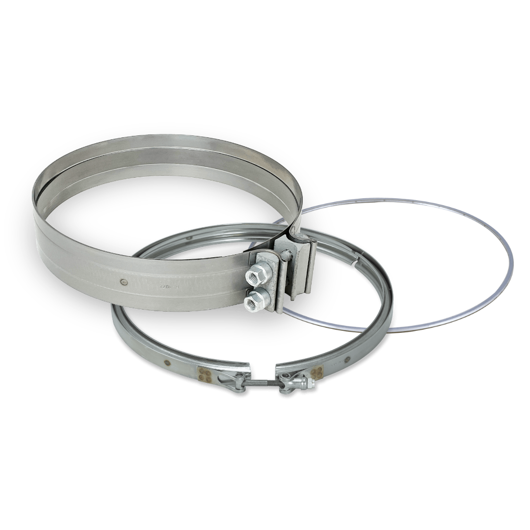 Diesel Particulate Filter DPF with Clamps and Gaskets Compatible with Detroit Diesel DD13, DD15 Replaces A0001403492, A0004903792, A0014903492, A0014903592, A6804903792, A6804910894, A6804913494