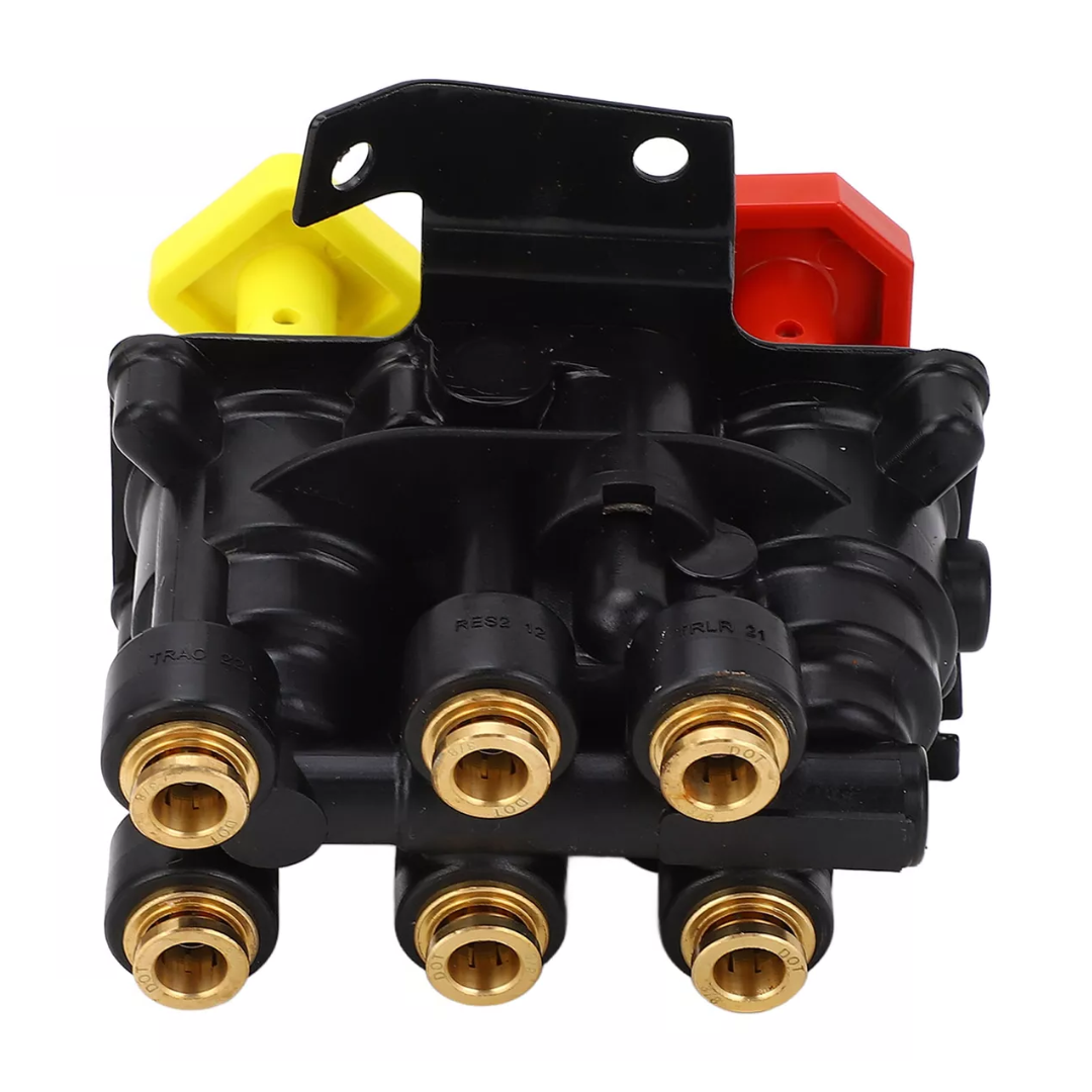 KN20619 MV 3 Dash Air Brake Control Valve - Trailer Parking Brake Dual Valves for Truck and Trailer Compatible with Volvo Freightliner Haldex Replacing Part Numbers 20560009 85123221 20523171 RKN20619