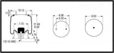 2 Pack Trailer Air Spring Bag & Air Suspension Compatible With W01-358-9921, 1R12-502, AS-0090, 905-57-117