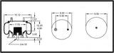 2 Pack Trailer Air Spring Bag & Air Suspension Compatible With W01-358-9039, S-2064, S-11650, 1R12-095