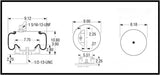 2 Pack Air Spring Bag & Air Suspension Compatible with Kenworth Trucks Replacing Part Numbers W01-358-9622, K-303-19, 1R11-221, 8537