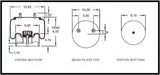 2 Pack Trailer Air Spring Bag & Air Suspension Compatible with Hendrickson AAT 23K Models Intraax & Van Traax Replacing Part Numbers 8751, W01-358-8709, S-20900, S-21800, C-21800