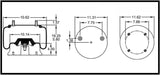 2 Pack Trailer Air Spring Bag & Air Suspension Compatible With W01-358-8050, S-4771, 1R14-055, 1R14-039