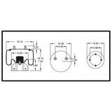 Trailer Air Spring Bag & Air Suspension Compatible with Hendrickson Replacing Part Numbers 8755, 8710, W01-358-8755, S-21623, S22045, C-21623, C22045, 1R13-124