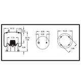 Trailer Air Spring Bag & Air Suspension Compatible with Hendrickson Replacing Part Numbers 9082, W01-358-9082, W01-358-9083, 57QL310, S-4041 S-11651, S-2066, C-2066, C-11651, 1R12-092, 1R12-093